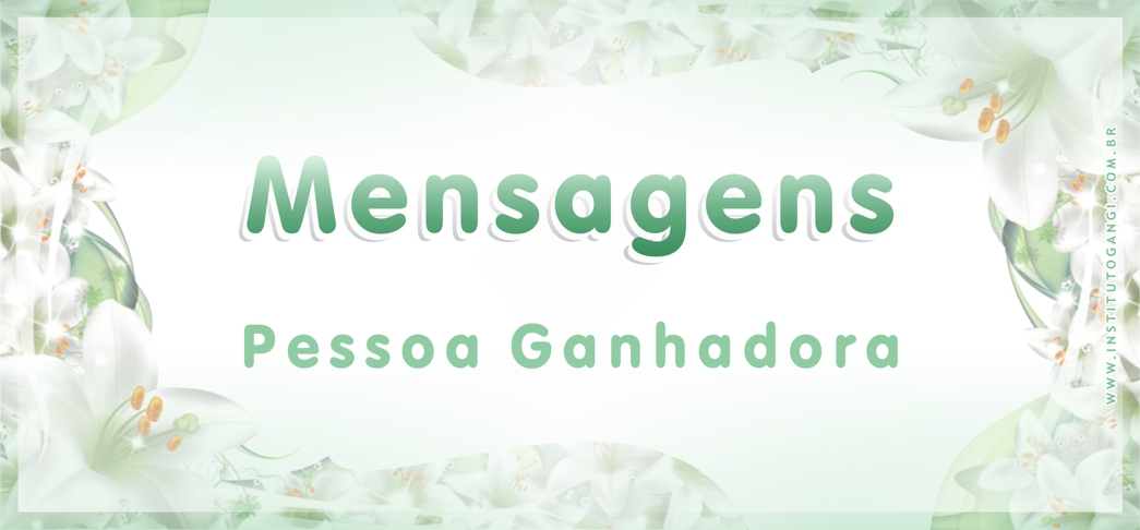 Mensagem - Pessoa Ganhadora